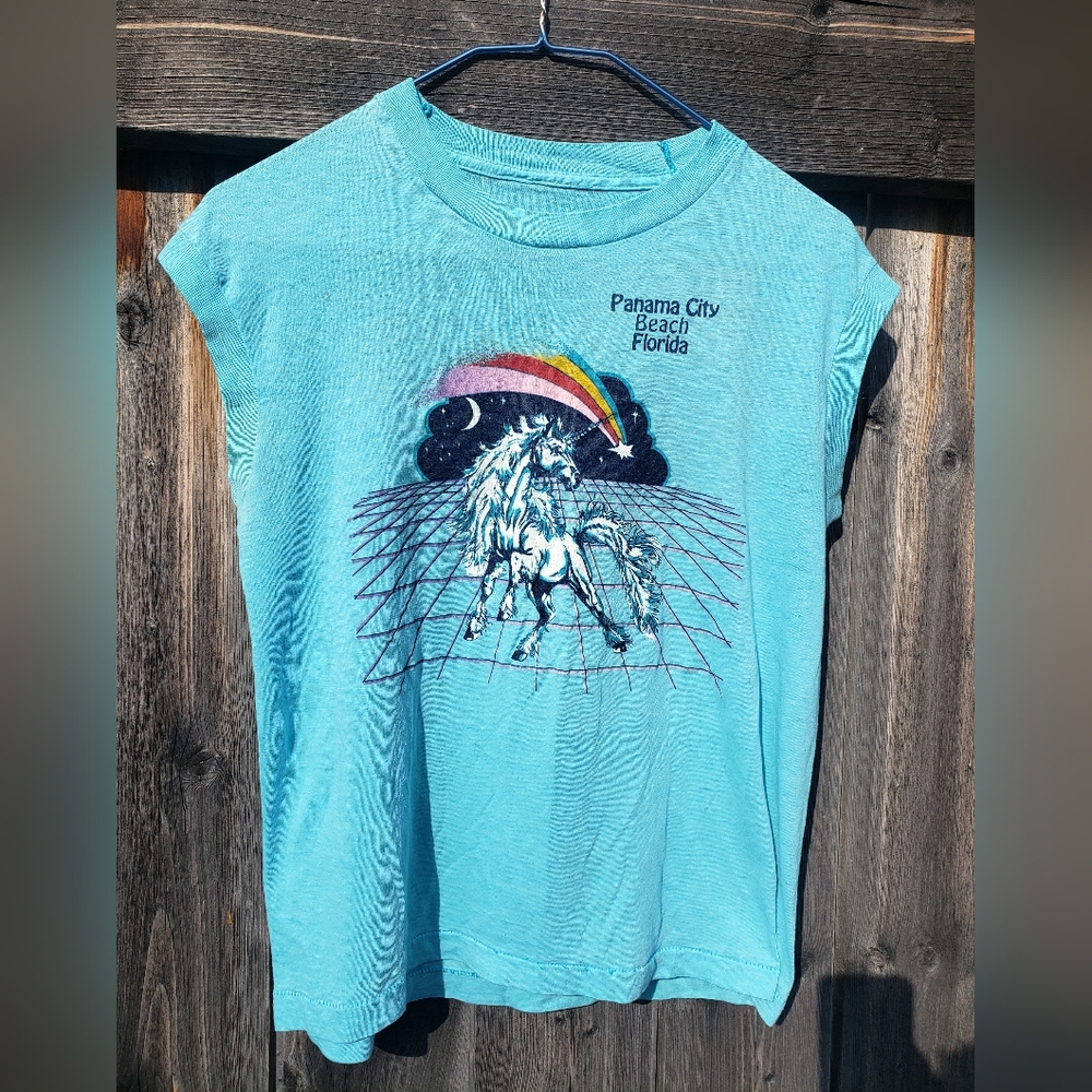 VINTAGE 70's Unicorn Muscle Shirt
